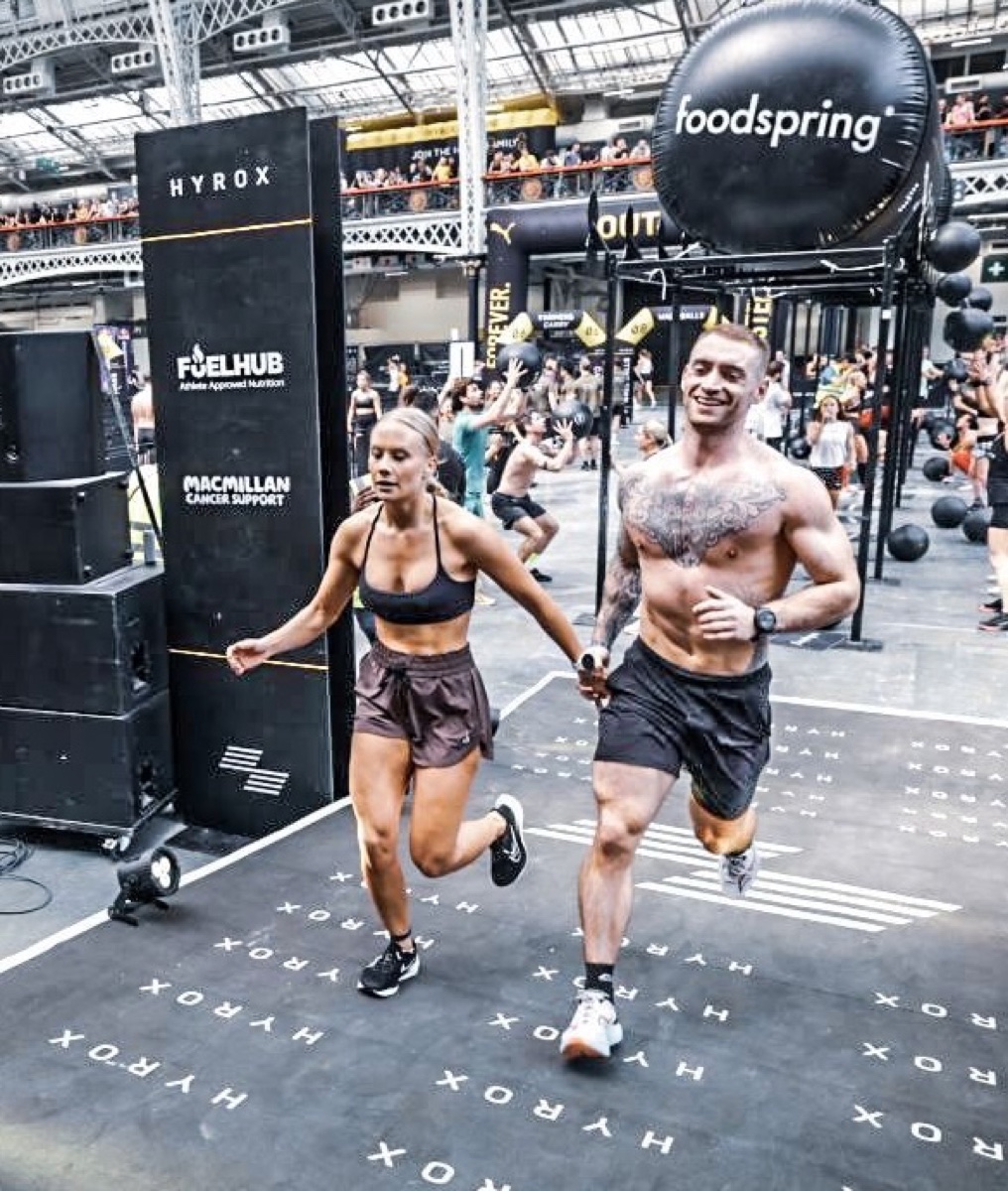 Louise and Rob racing HYROX together